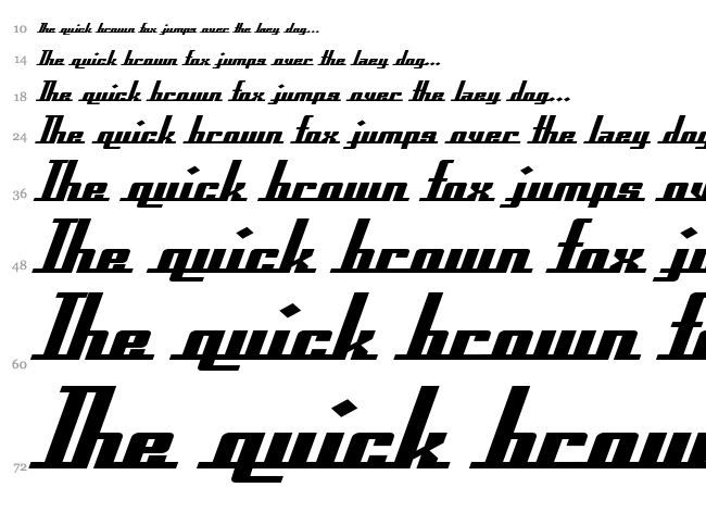 SF Americana Dreams font waterfall